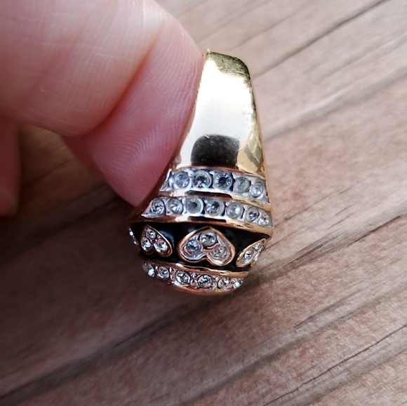 Vintage Gold Tone Citrine Statement Ring (Size 6) - Picture 4 of 7